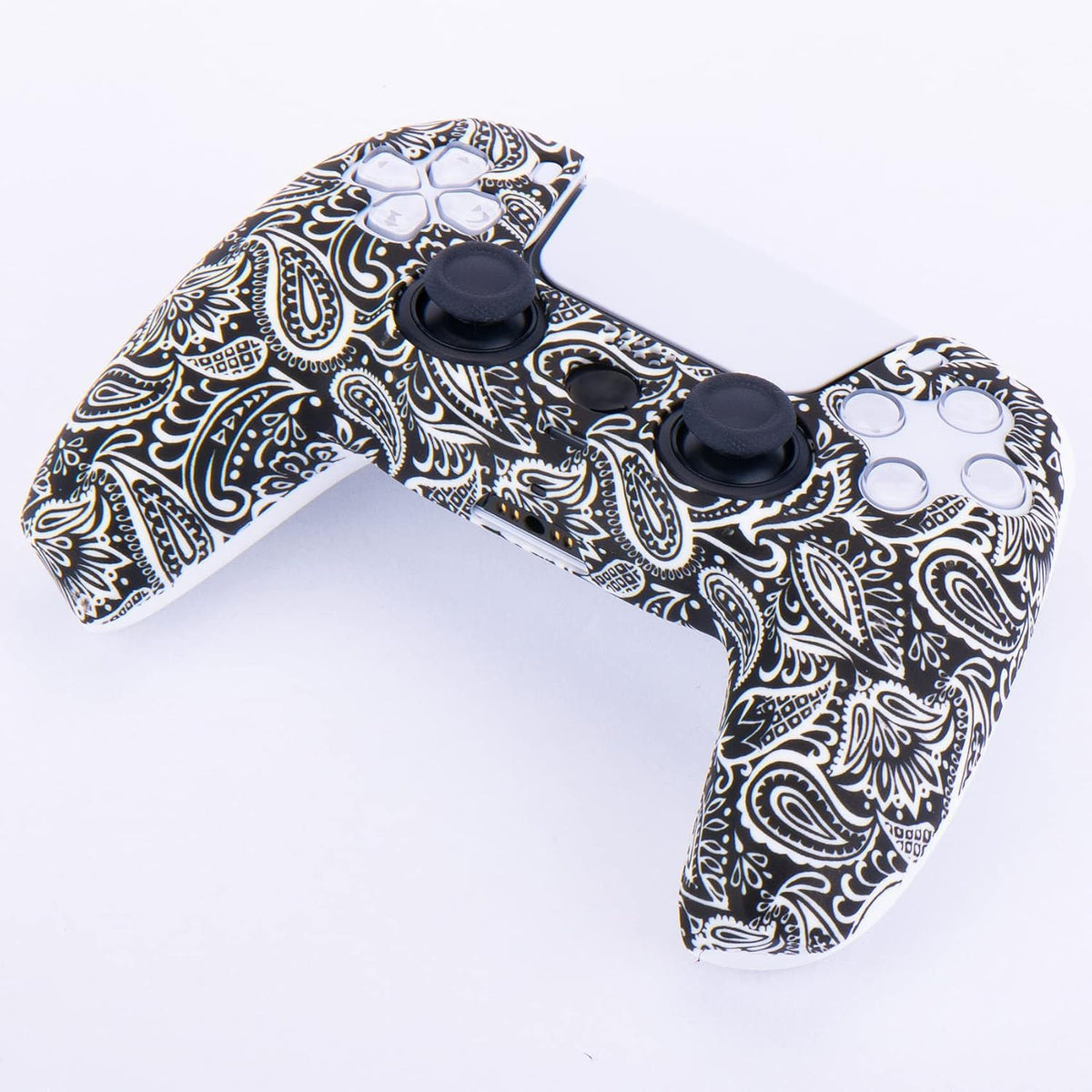 Vibrant Red Leaves Silicone Skin for PS5 Controller with 10 Thumb Grips - Enhanced Protection and Style