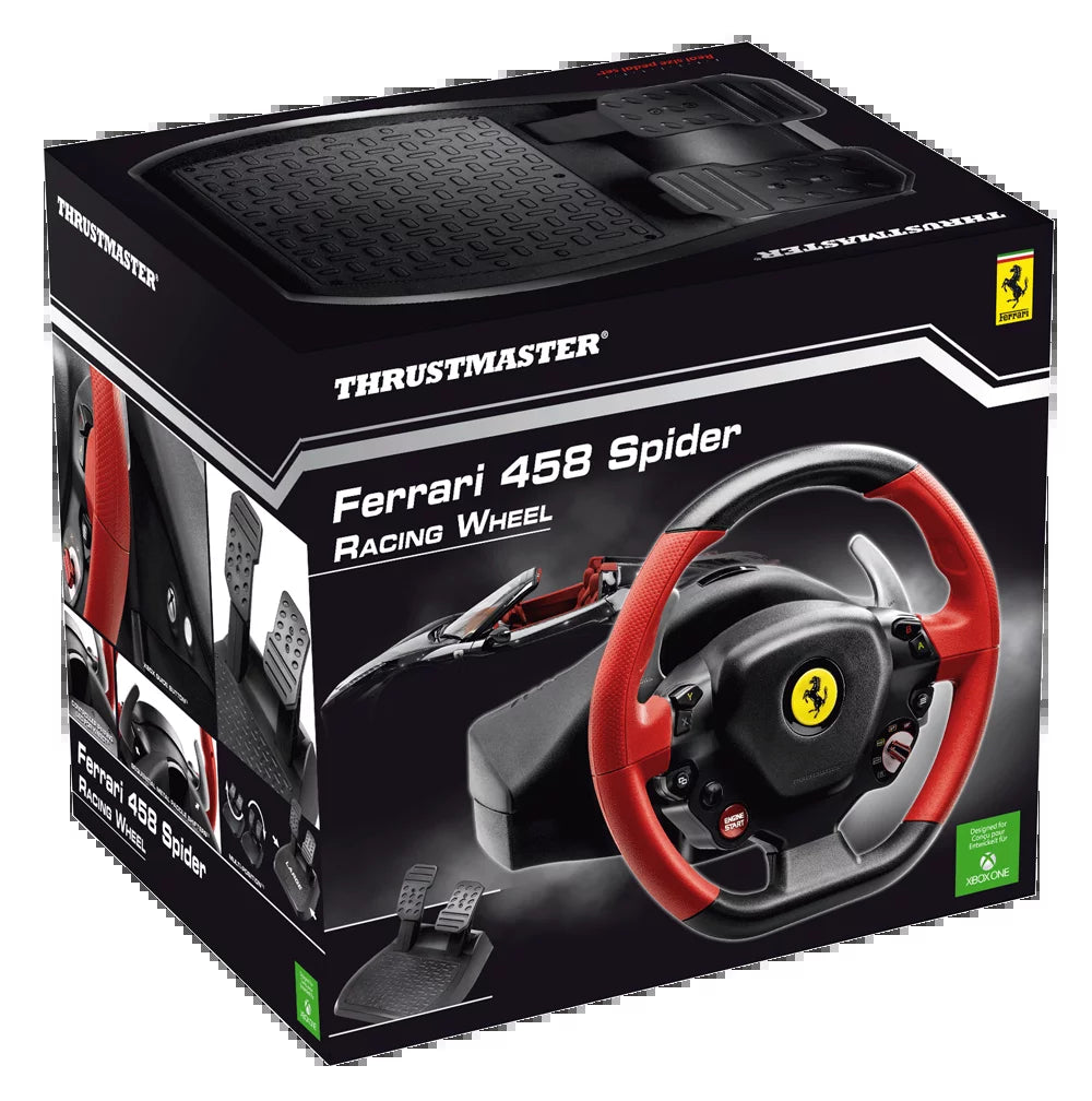 Ferrari 458 Spider Racing Wheel, Red & Black