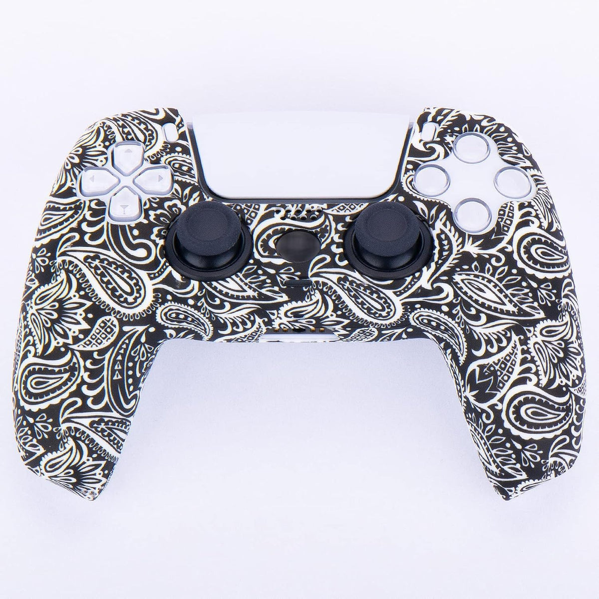 Vibrant Red Leaves Silicone Skin for PS5 Controller with 10 Thumb Grips - Enhanced Protection and Style