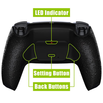 Rise V4 Programmable Remap Kit for PS5 Controller – Back Paddles with Textured Black Rear Shell, Compatible with BDM-030/040/050/060 (Controller Not Included)